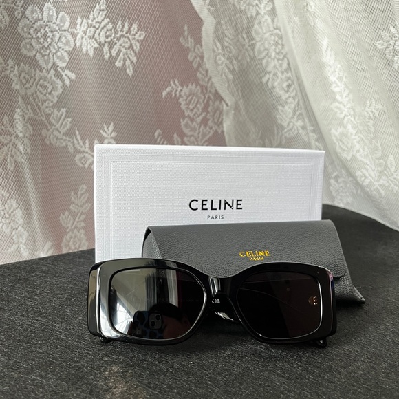 Celine Accessories - Celine Black Rectangular Sunglasses